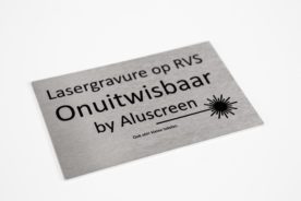 Inox - Naamplaat - Lasergravure - Machinebouw