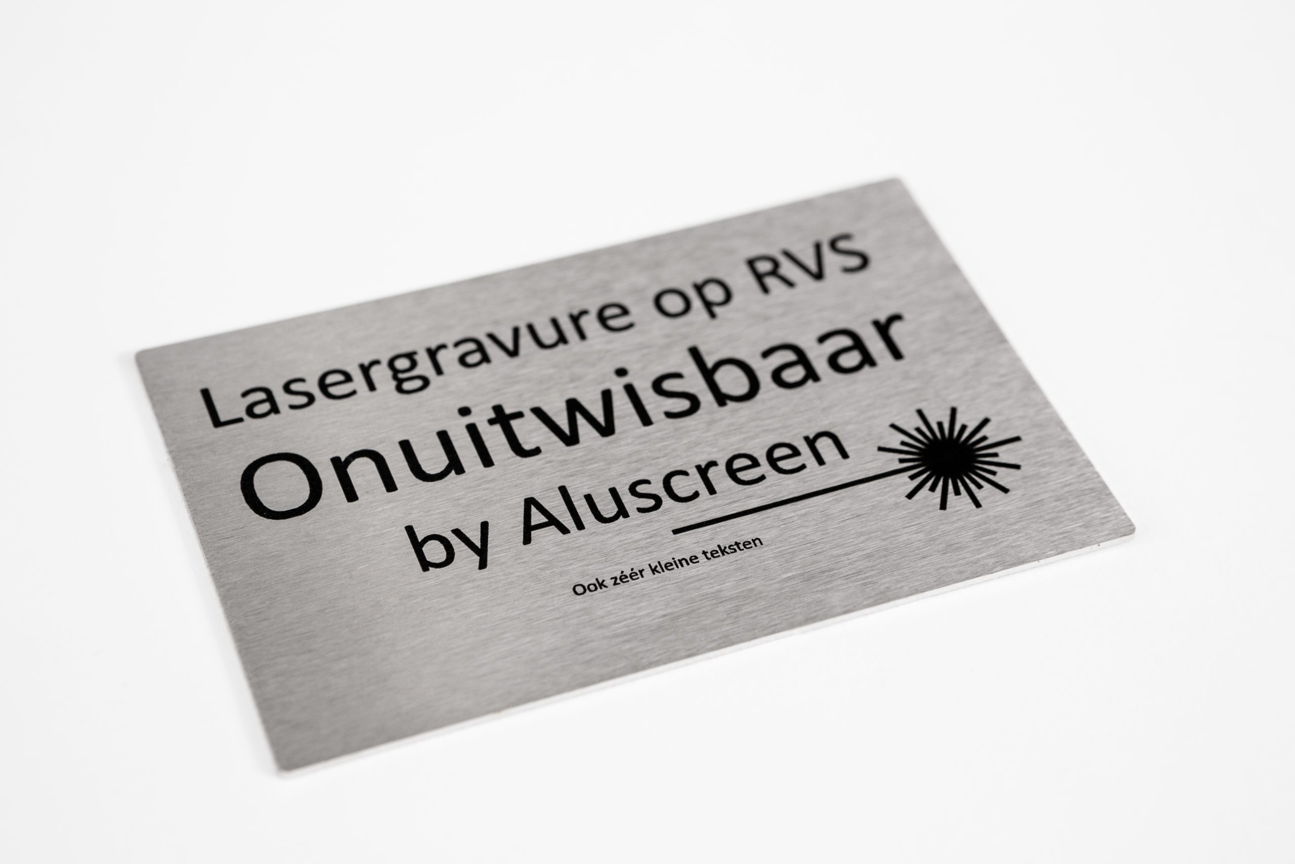 Inox - Naamplaat - Lasergravure - Machinebouw