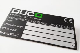 Aluminium - CE Typeplaat - Frezen/Graveren 
